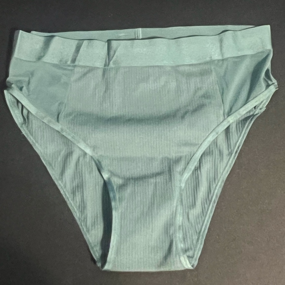 NWT Aerie Teal Ribbed High-Cut Bikini Briefs